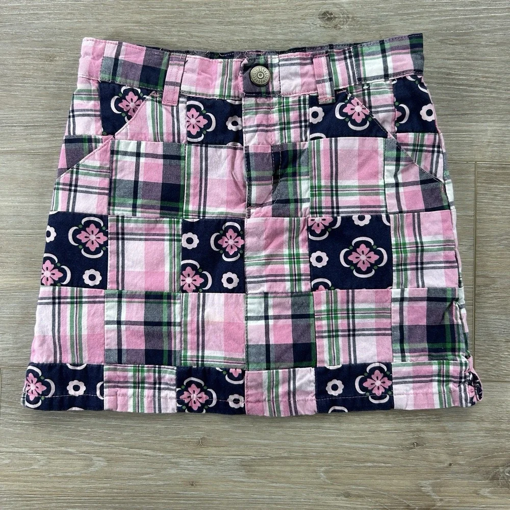 Gymboree Size 6 Smart Girls Rule Girls Skort  Patchwork Pattern Built In Shorts